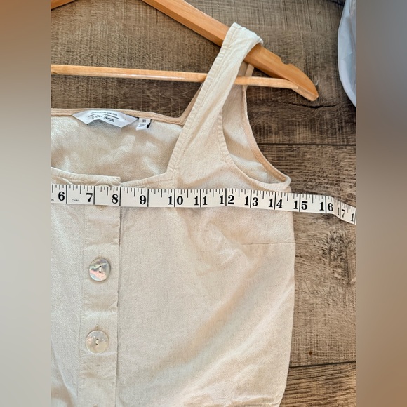 & Other Stories Square Neck Crop Top Tan Size 2 - Picture 5 of 8